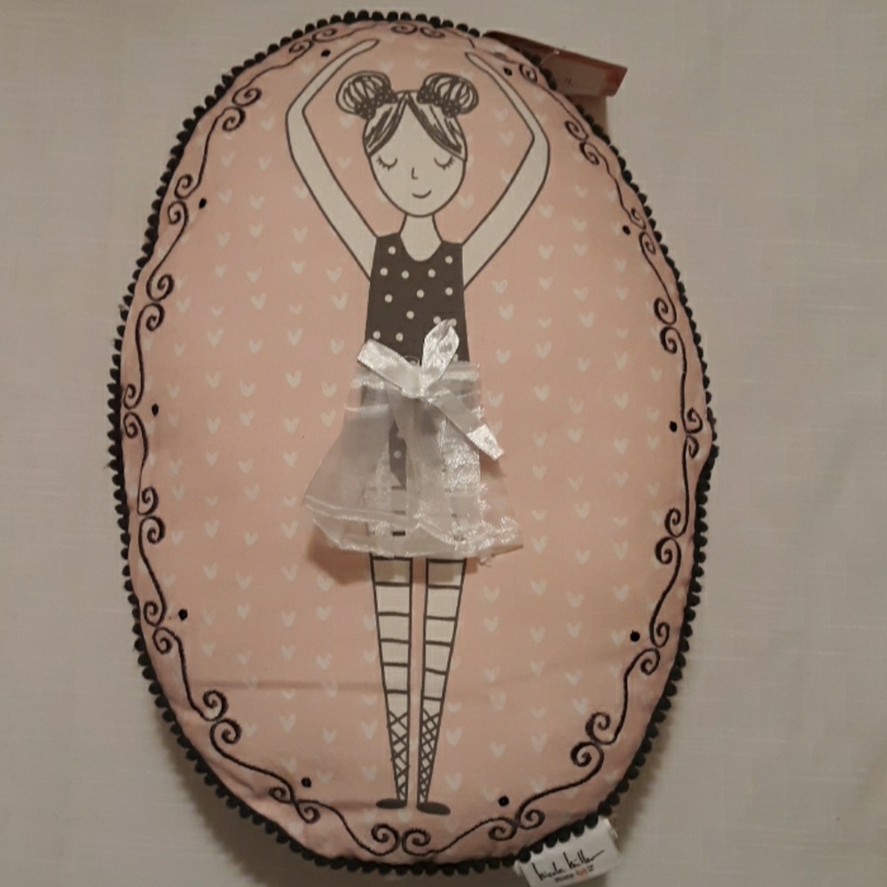 NWT Nicole Miller Home 18x12” ballerina pillow